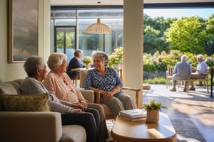 Aged Care Facility Residents Interacting